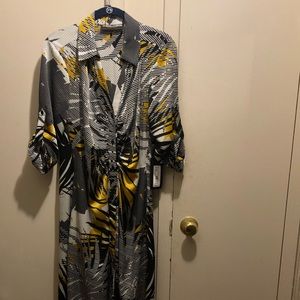 Gabrielle Union Print Maxi dress with side slit